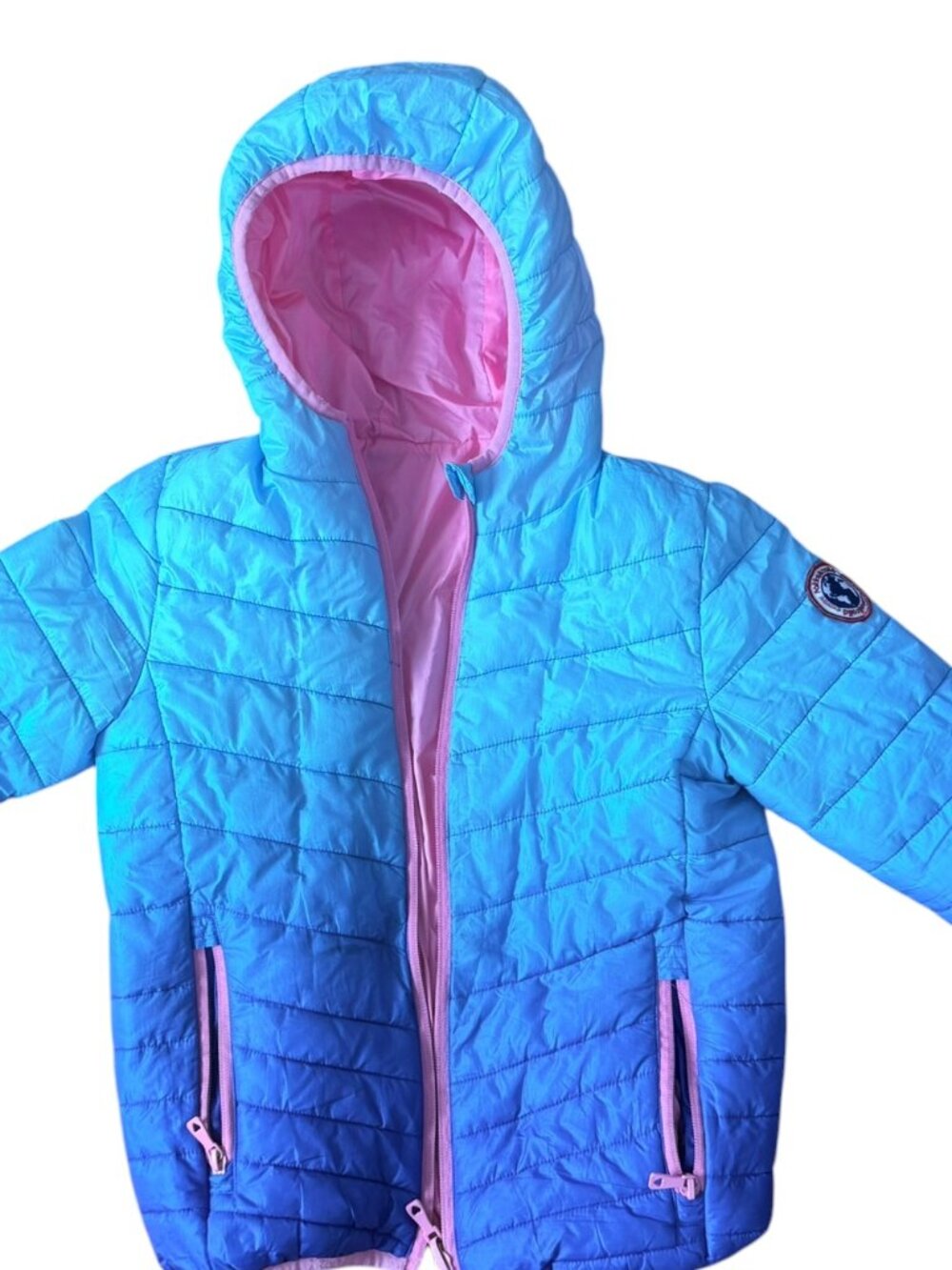 Rokka & Rolla Blue Ombre REVERSIBLE Puffer